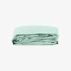 Drap Housse bonnet 40cm Satin de Coton 120 fils Vert d'Eau 140x190 cm bonnet 40