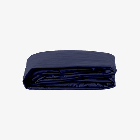 Percale fitted sheet 80 threads 40 cm navy