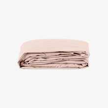 Drap Housse bonnet 40cm Satin de Coton 120 fils Rose Poudré 140x190 cm bonnet 40