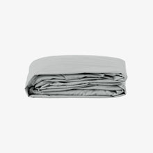 Drap Housse bonnet 40cm Satin de Coton 120 fils Gris Perle 160x200 cm bonnet 40