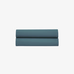 Drap plat satin 120 fils lagon