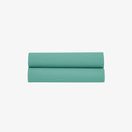 Seladonfarbenes Satin-Bettlaken mit Fadendichte 120
