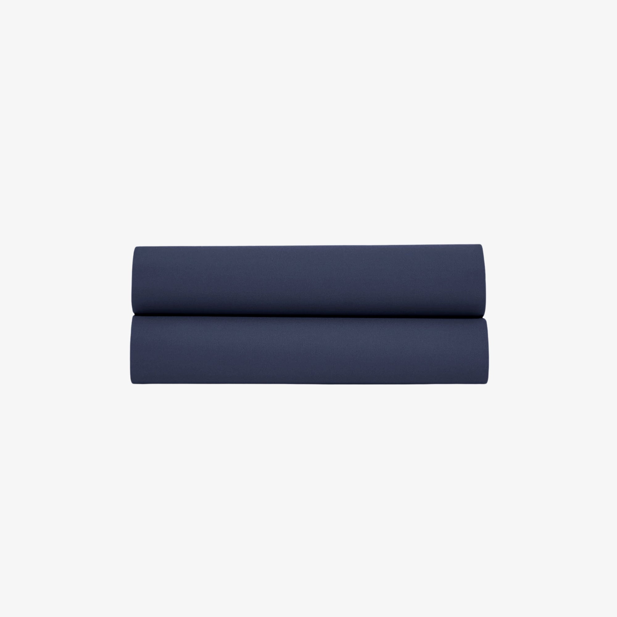 Drap plat satin 120 fils marine Marine 270X300 cm