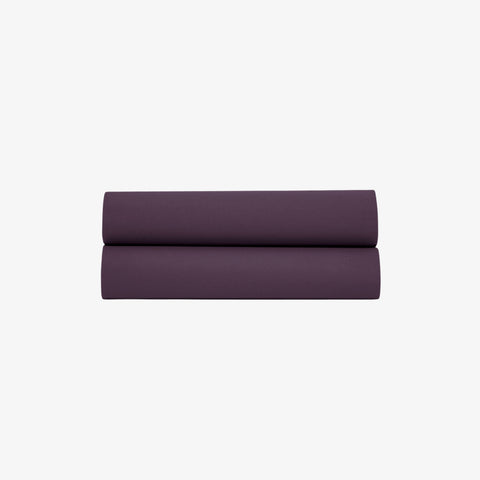 Drap Plat Percale de Coton 80 fils aubergine