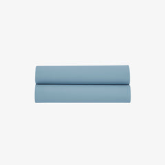 Drap plat percale de coton 80 fils bleu ciel