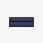 Navy 80 Thread Count Percale Cotton Flat Sheet