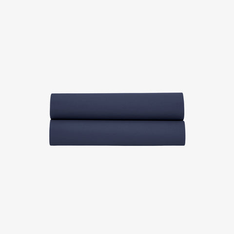 Drap Plat Percale de Coton 80 fils marine