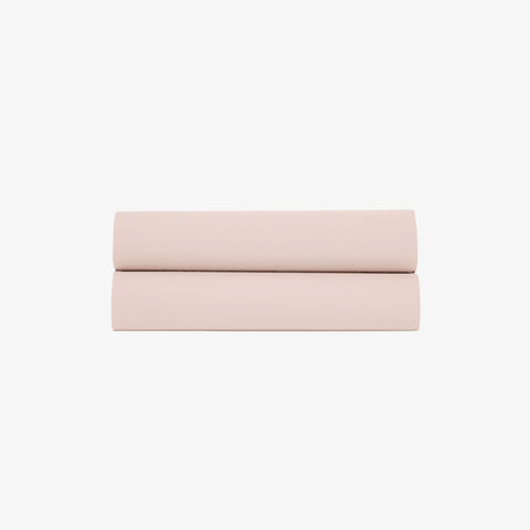 Drap Plat Percale de Coton 80 fils rose poudré