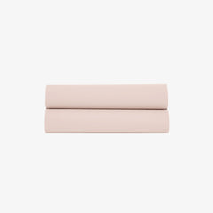 Drap Plat Percale de Coton 80 fils rose poudré