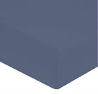 Drap Housse Percale de Coton 80 fils bonnet 40cm Bleu Jean