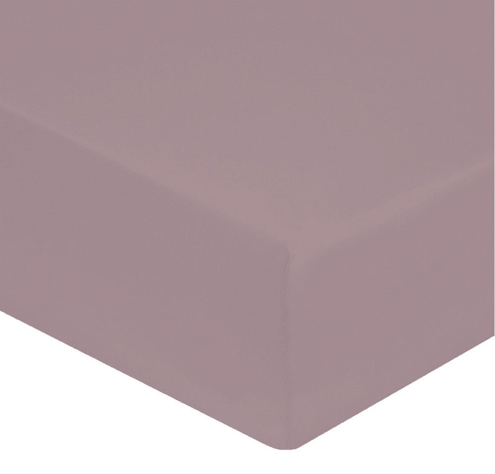 Drap Housse Percale de Coton 80 fils bonnet 40cm Violet Ice