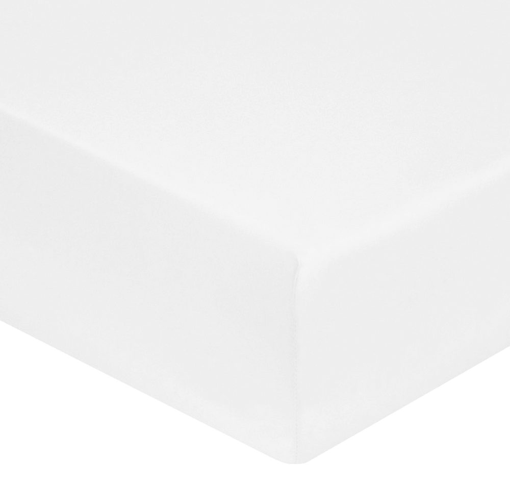 Drap Plat Marriott En Satin De Coton égyptien 120 Fils - Bordure Jour échelle, Blanc, Taille King 270x310 Cm