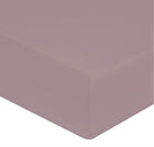 Drap Housse bonnet 40cm Satin de Coton 120 fils Violet Ice