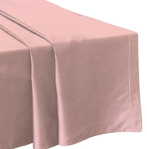 Drap Plat Satin de Coton 120 fils rose pale