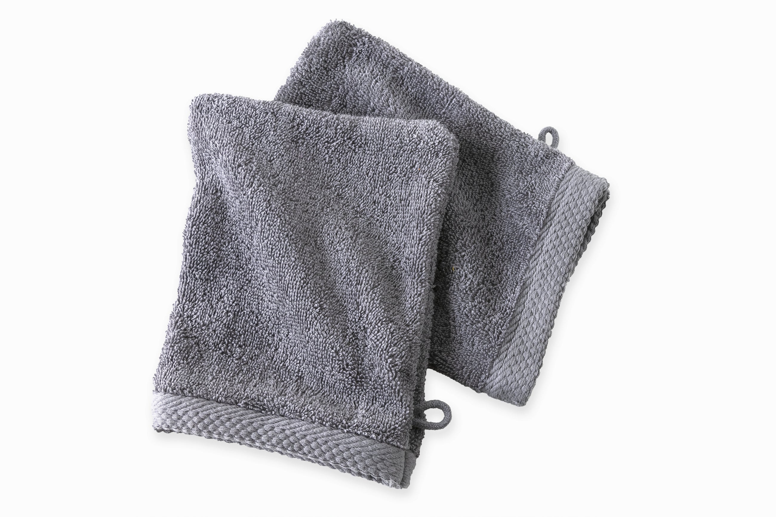 Lot de 2 gants de toilette 16×21 cm – 600 g/m² en 100 % coton peigné