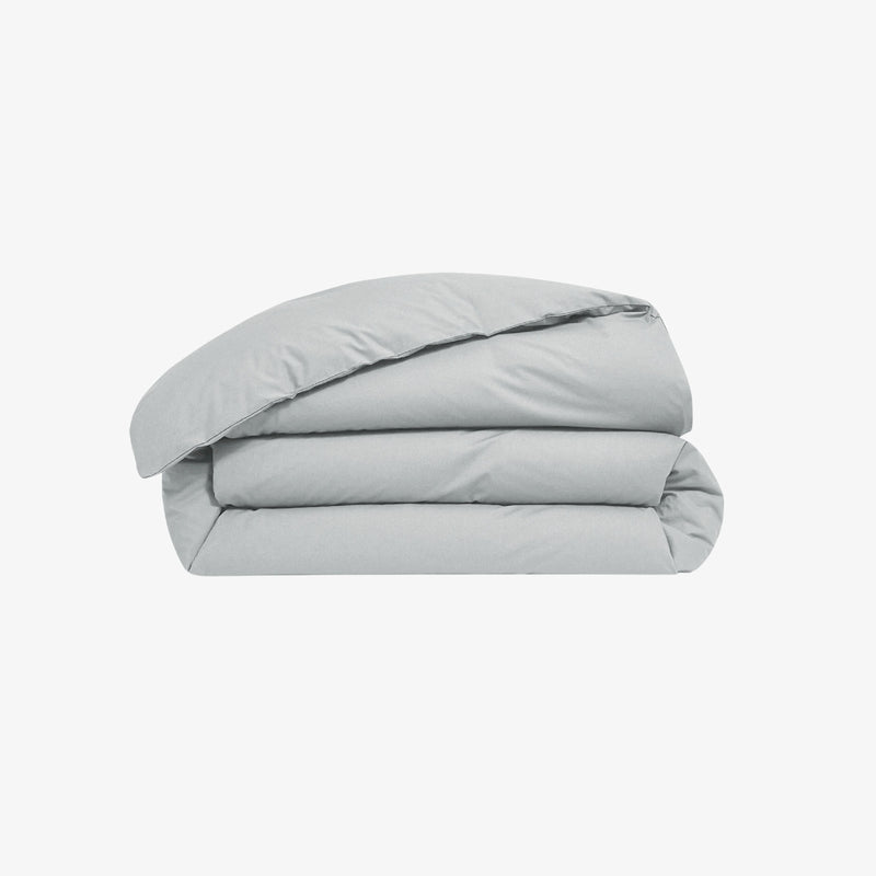 Housse de couette percale de Coton 80 fils gris perle