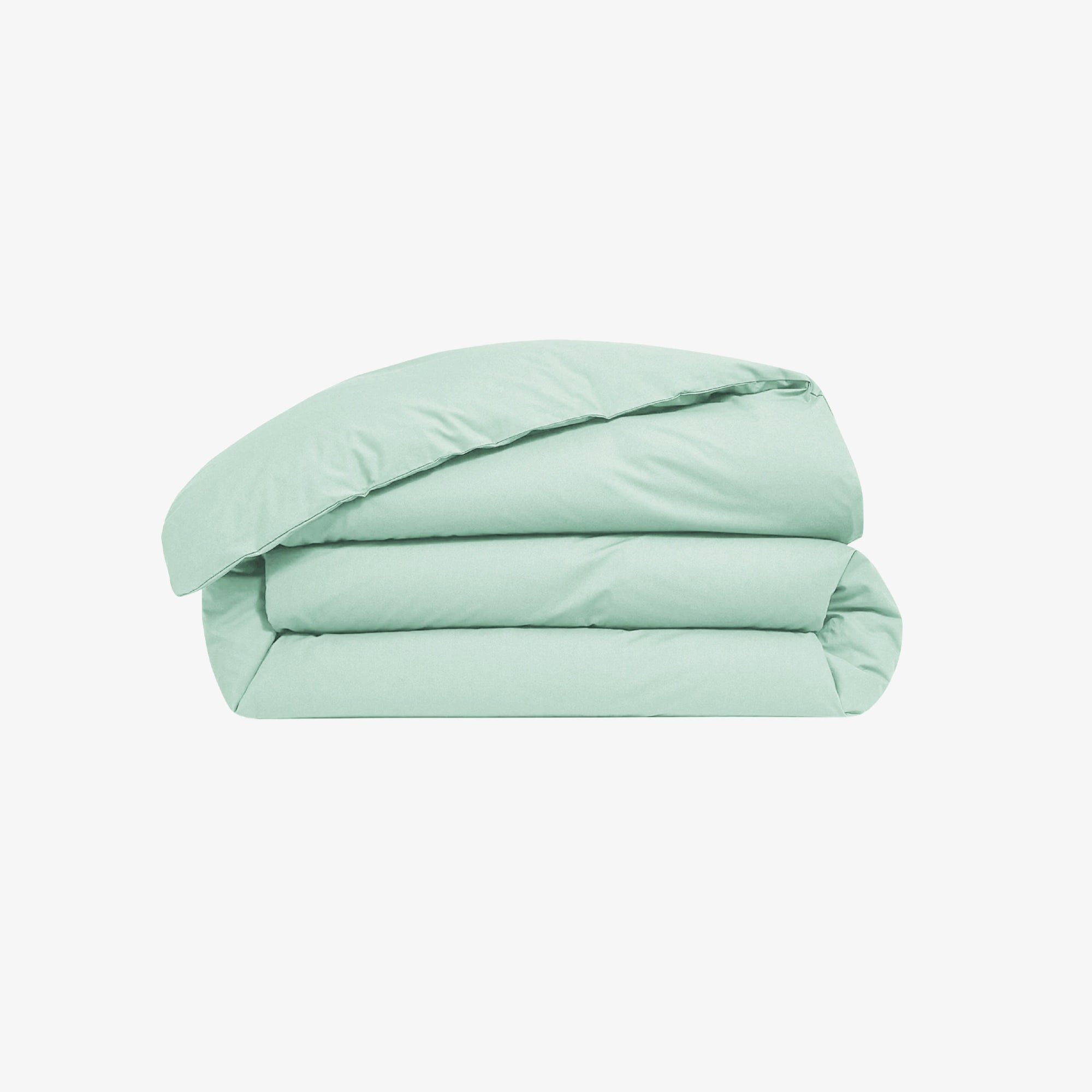 Housse de Couette Satin de Coton 120 fils vert d'eau