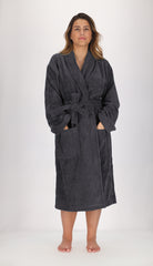 Unisex badjas, 100% gekamd katoen, 430 g/m², antracietgrijs