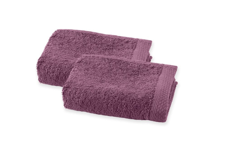 serviette invité couleur violet clair aux dimensions 50x30 cm