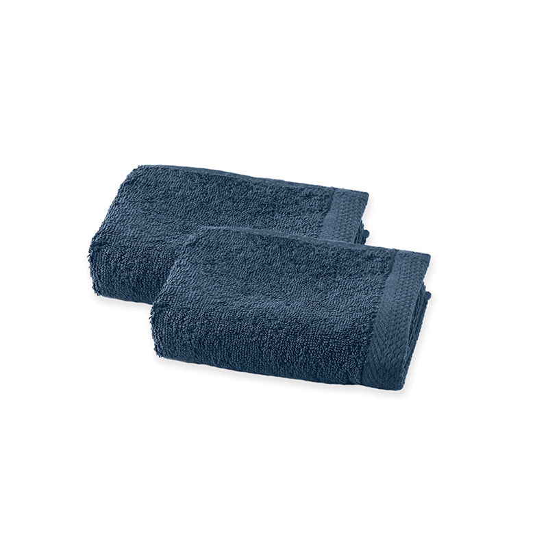 serviette couleur bleu fonce aux dimensions 50x30 cm
