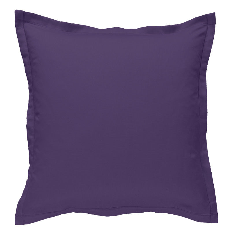 taie d oreiller percale coton 80 fils carre couleur violet