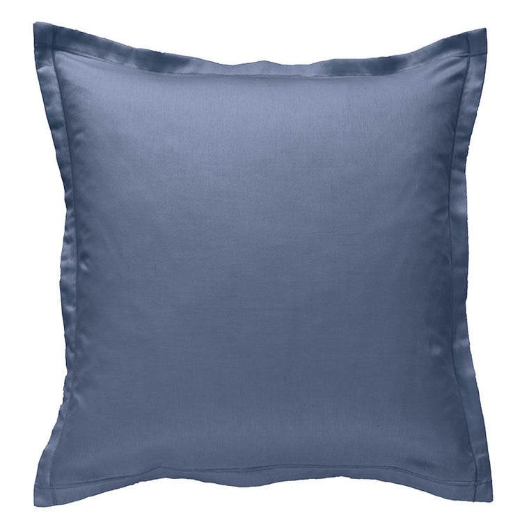 Taie protection percale coton 80 fils carre bleu fonce
