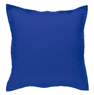 Enveloppe d oreiller bleu percale coton
