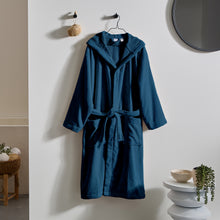 Peignoir à capuche - Bleu Jean