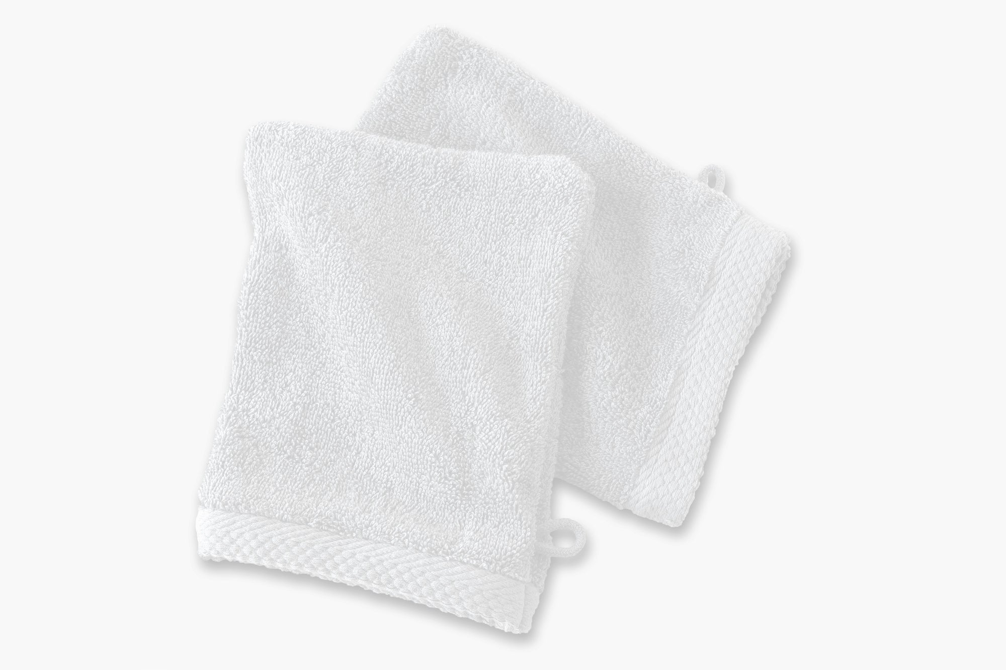 Set de 2 Gants de Toilette 16x21 - Blanc