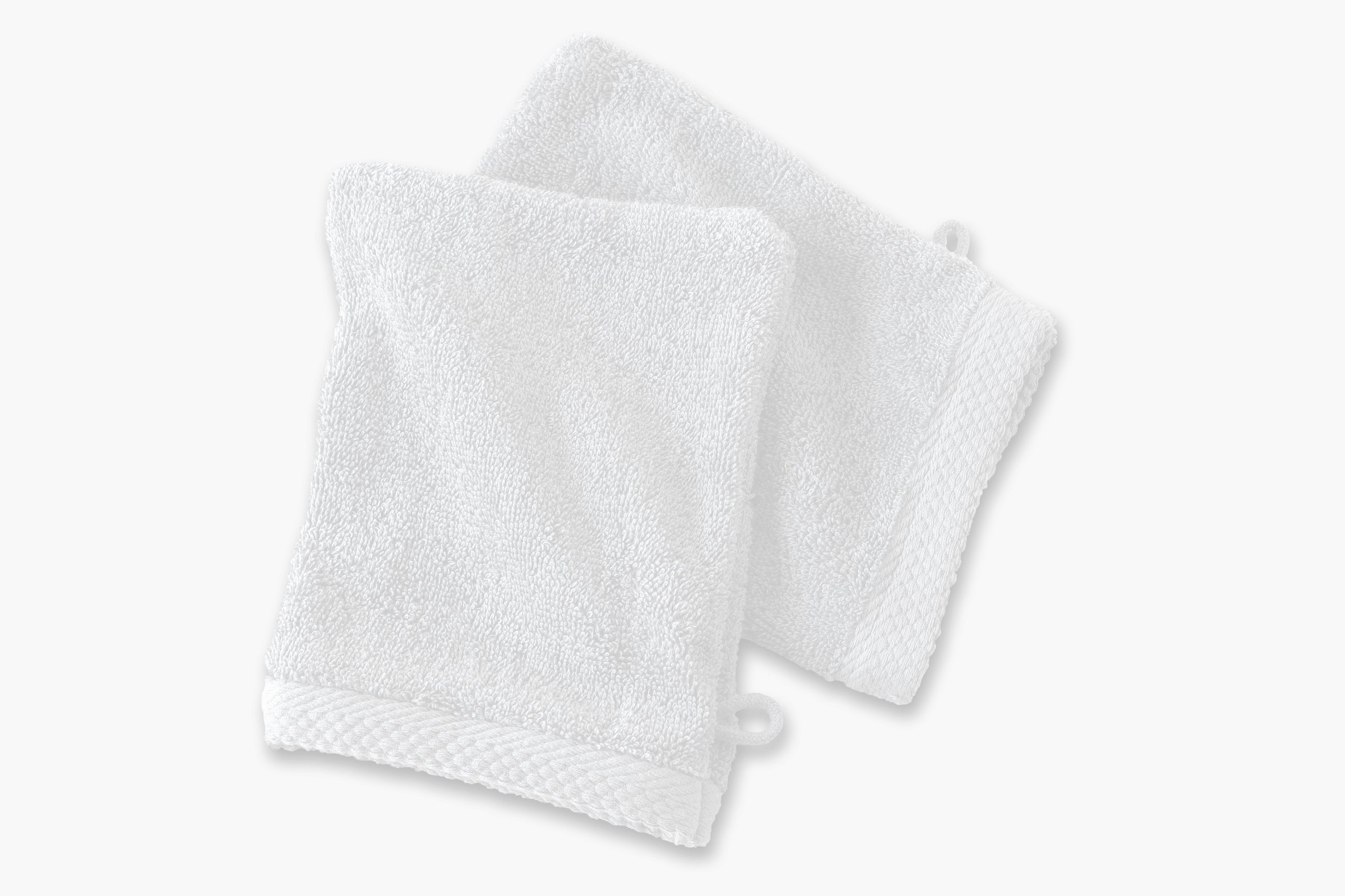 Set de 2 Gants de Toilette 16x21 - Blanc