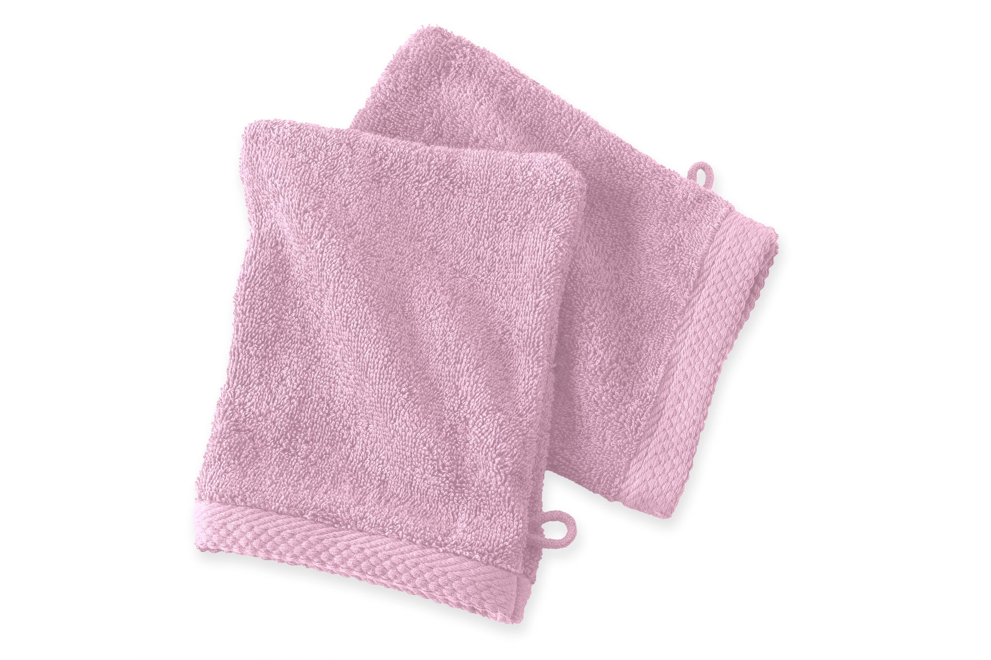 Set de 2 Gants de Toilette 16x21 - Rose-poudre