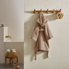 Peignoir enfant à capuche - Taupe