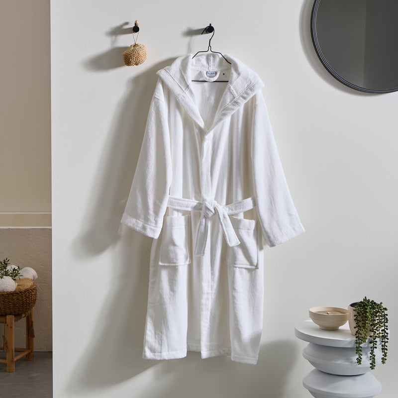 Peignoir à capuche - Blanc