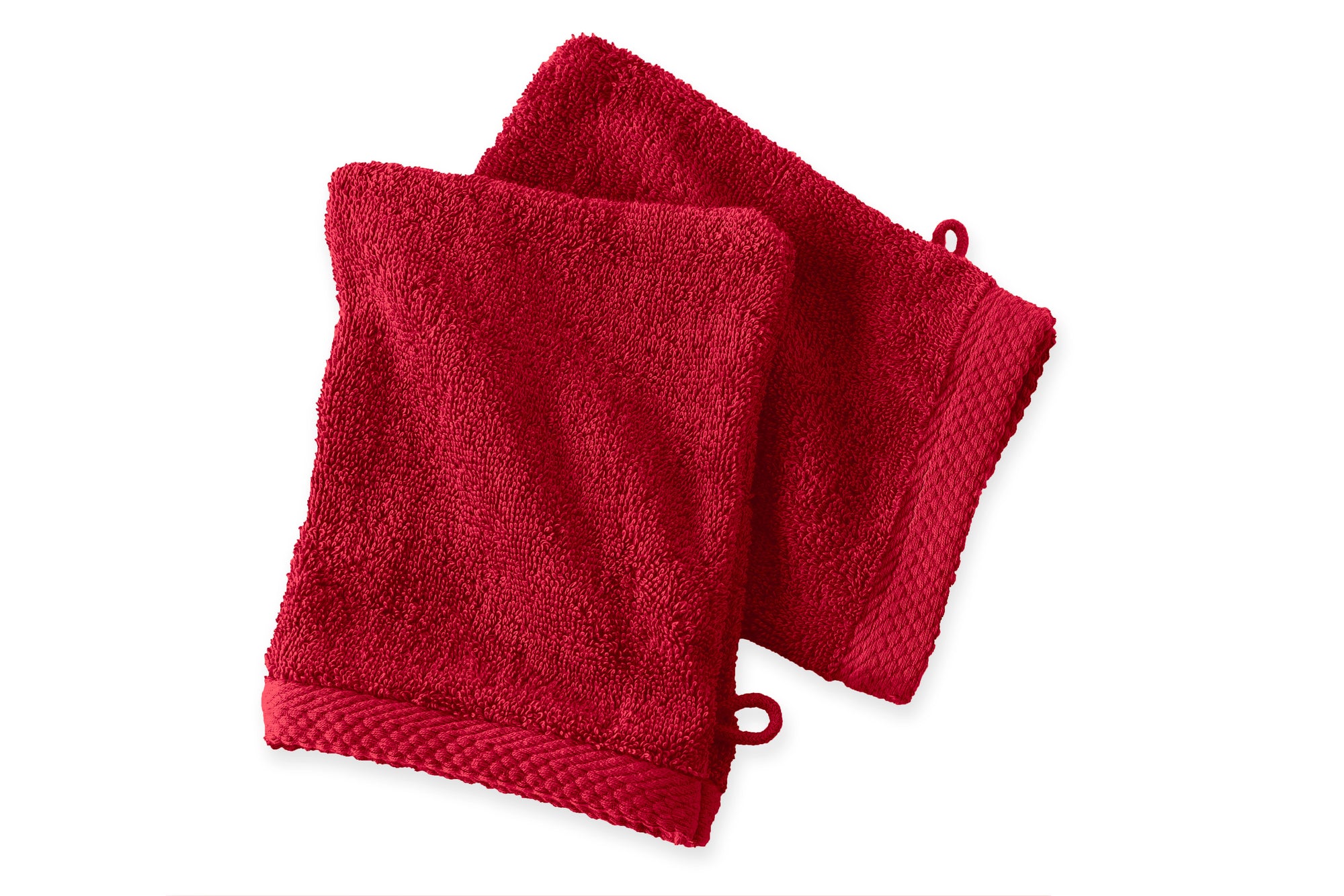 Set de 2 Gants de Toilette 16x21 - Rouge