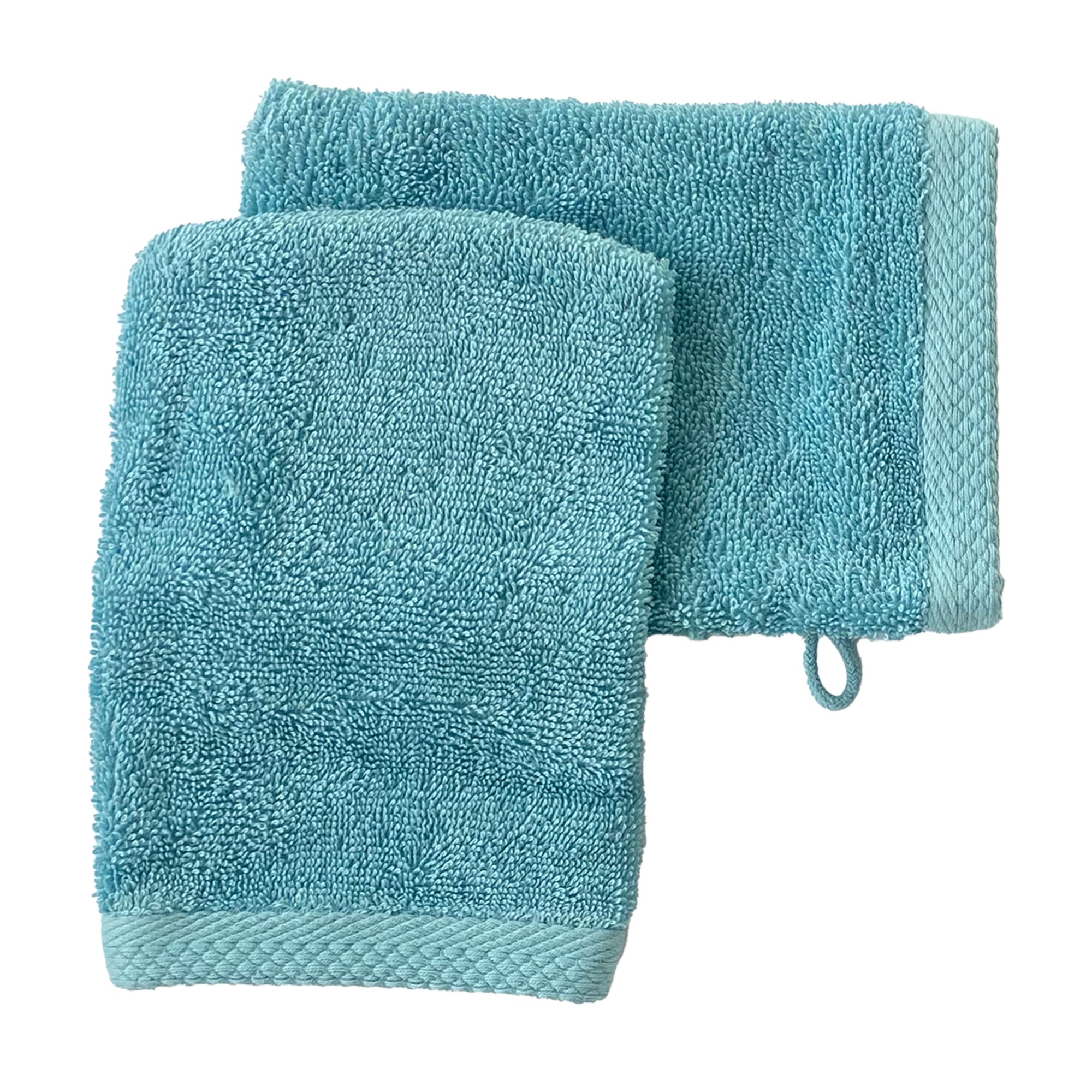 Set de 2 Gants de Toilette 16x21 - Aqua