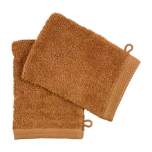 Set de 2 Gants de Toilette 16x21 - Camel