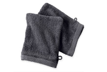 Set de 2 Gants de Toilette 16x21 - Gris-anthracite