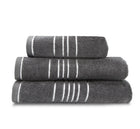 Drap de Douche - avec Liseret 70x140 - Anthracite/argent