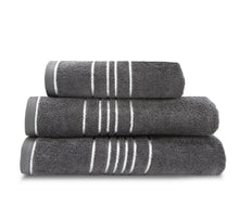 Drap de Douche - avec Liseret 70x140 - Anthracite/argent