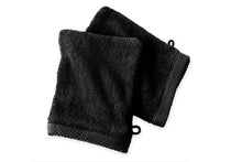 Set de 2 Gants de Toilette 16x21 - Noir