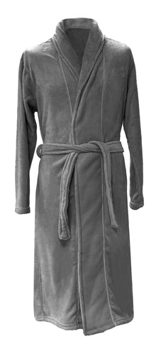 Robe de chambre avec passepoil - Anthracite