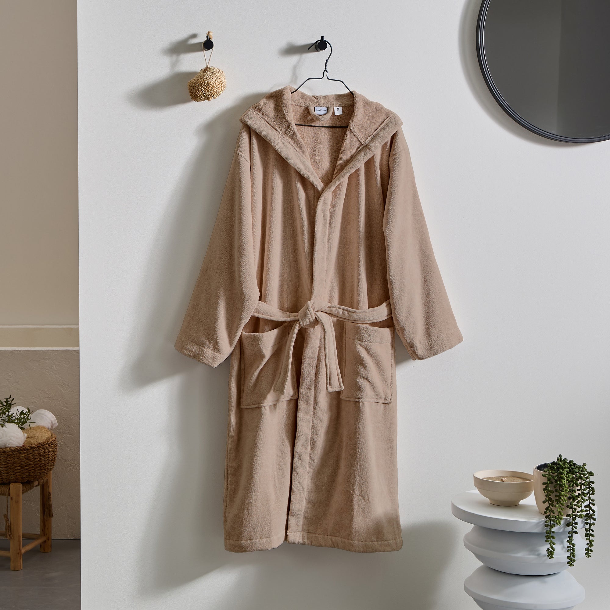 Peignoir à capuche - Taupe
