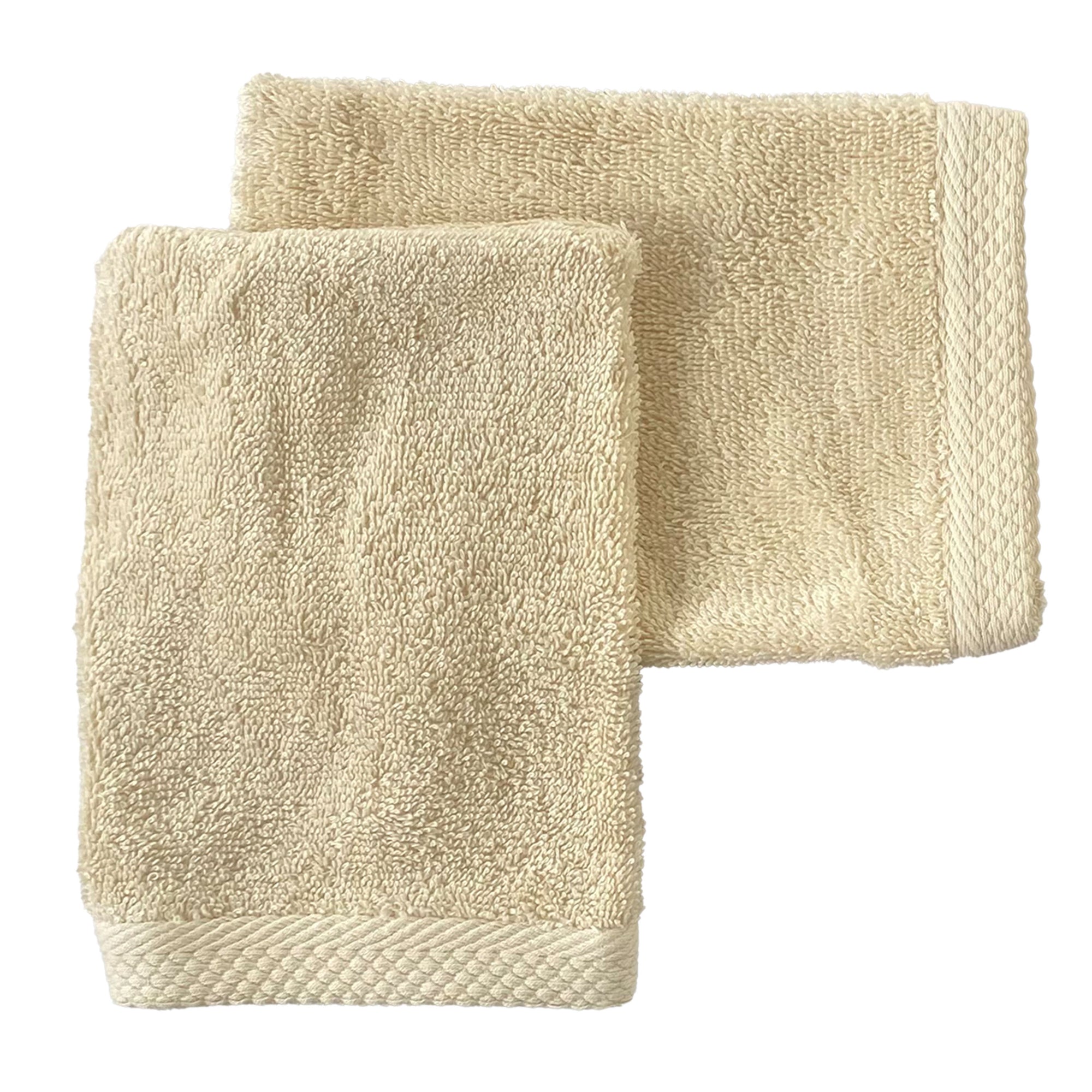 Set de 2 Gants de Toilette 16x21 - Ivoire