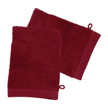 Set de 2 Gants de Toilette 16x21 - Cerise