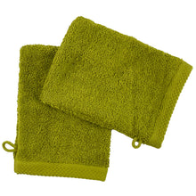 Set de 2 Gants de Toilette 16x21 - Olive