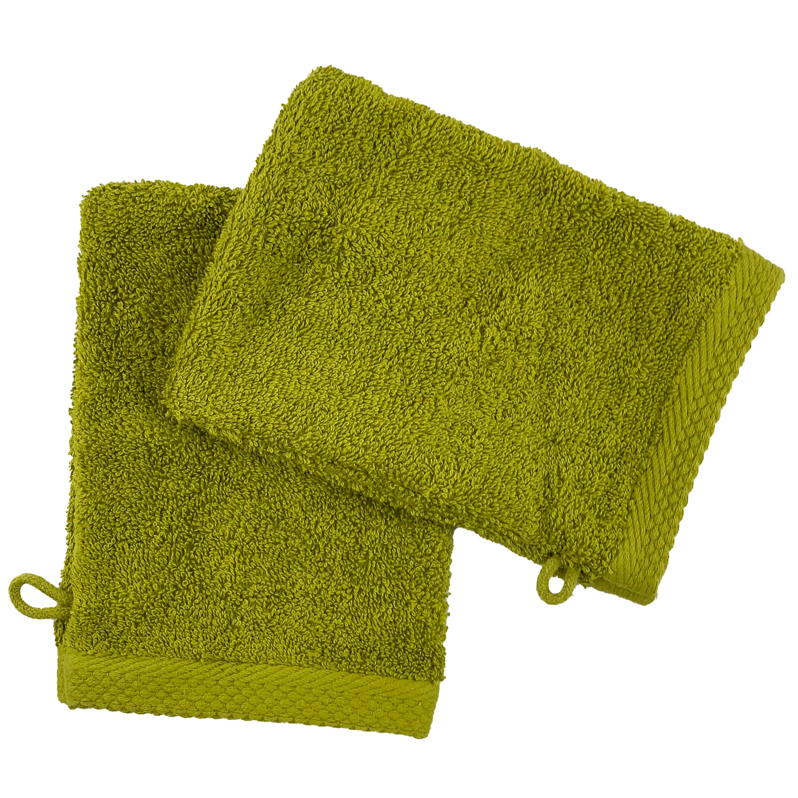 Set de 2 Gants de Toilette 16x21 - Olive