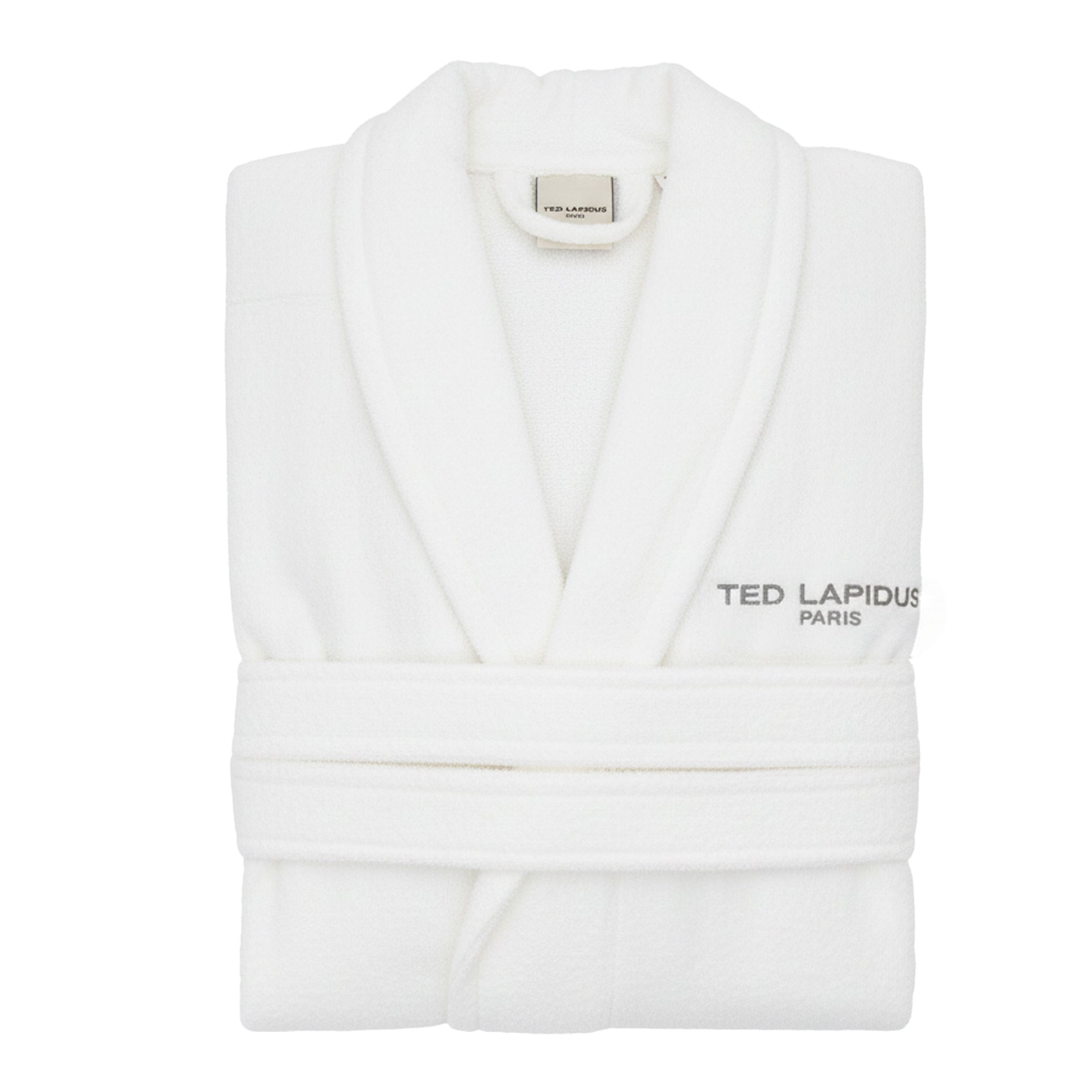 Peignoir blanc col châle Ted Lapidus