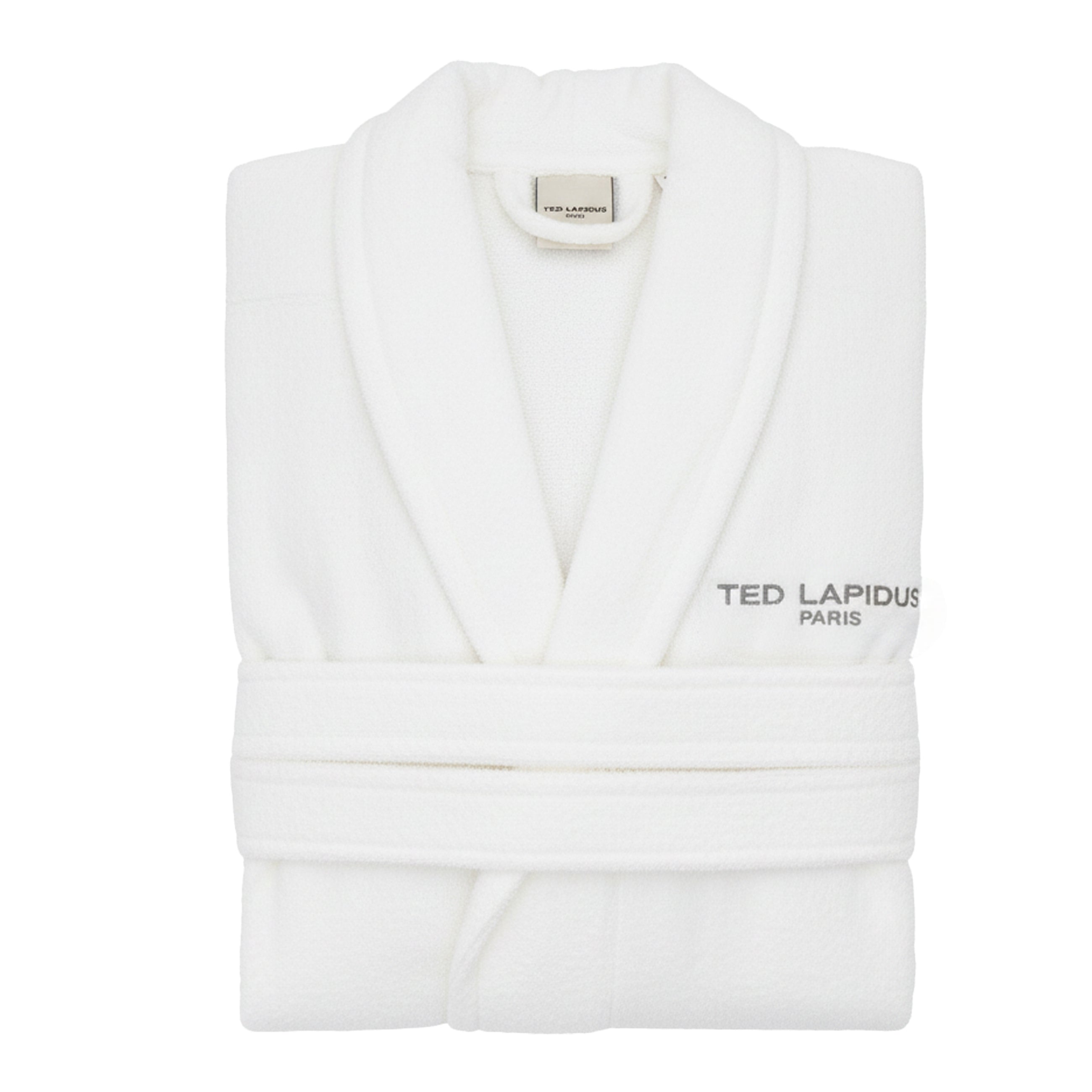 Peignoir blanc col châle Ted Lapidus